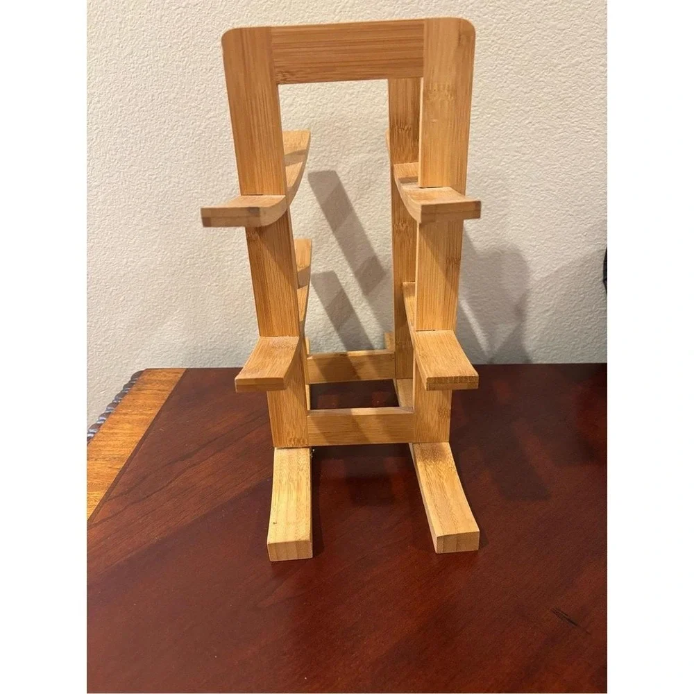 Source Unknown Light Wood Bamboo Wine Rack